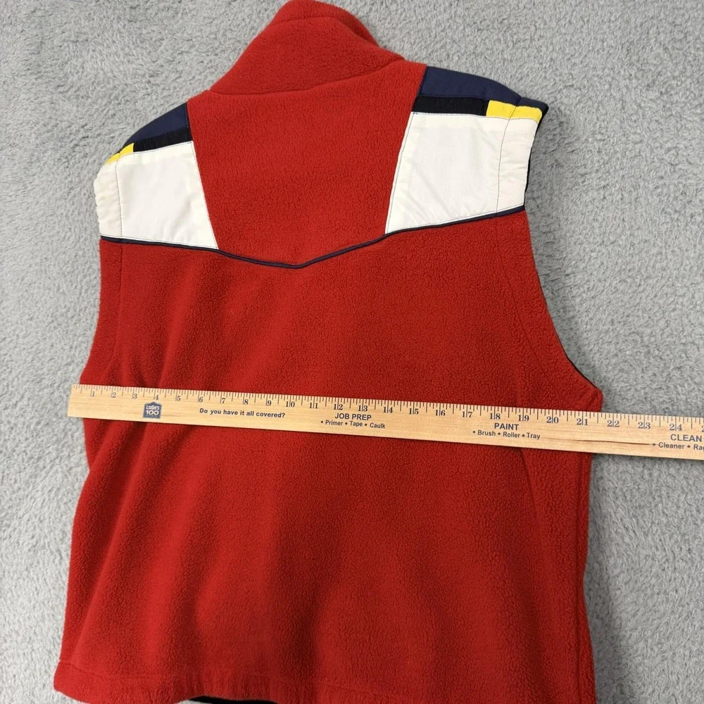 Spyder Vest‎ Mens Small Red Blue Fleece Zip Front Ski Snowboard Outdoor
